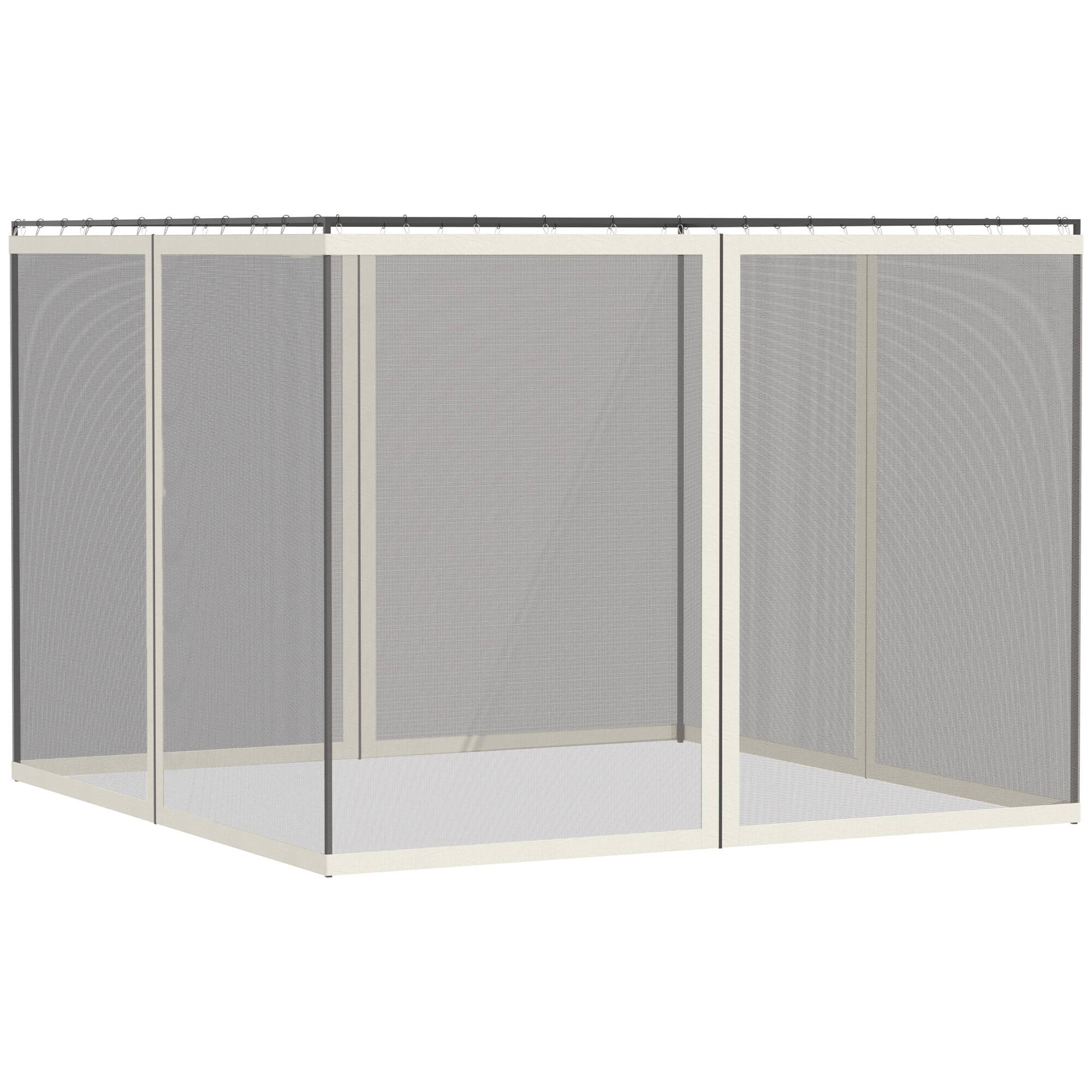 Outsunny - 10' x 13' Universal Replacement Mesh Sidewall Netting for Patio Gazebos and Canopy Tents with Zippers, Sidewall Only - White price history on PriceWatchPro