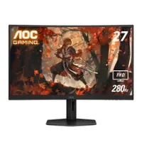 AOC - C27G4ZX 27" VA Curved FHD 240Hz Gaming Monitor - Black/Silver/Red - Front_Zoom