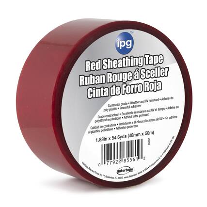 TM ipg Red Sheathing Tape Ruban Rouge à Sceller Cinta de Forro Roja
Contractor grade adhesive
Grade contracteur Adhésif
Calidad de contratista Adhesivo
Weather and UV resistant • Adheres to polyethylene plastic
Excellente résistance aux UV et temps Adhère au polyéthylène plastique
Resistente a el clima y los rayos UV Se adhiere
(48mm X 50m) 1.88in X 54.6yds
Fabricado en EE UU Fabrique en USA
Intertape Polymer Group Inc.
www.ibpe.com
Bradenton, FL 34210