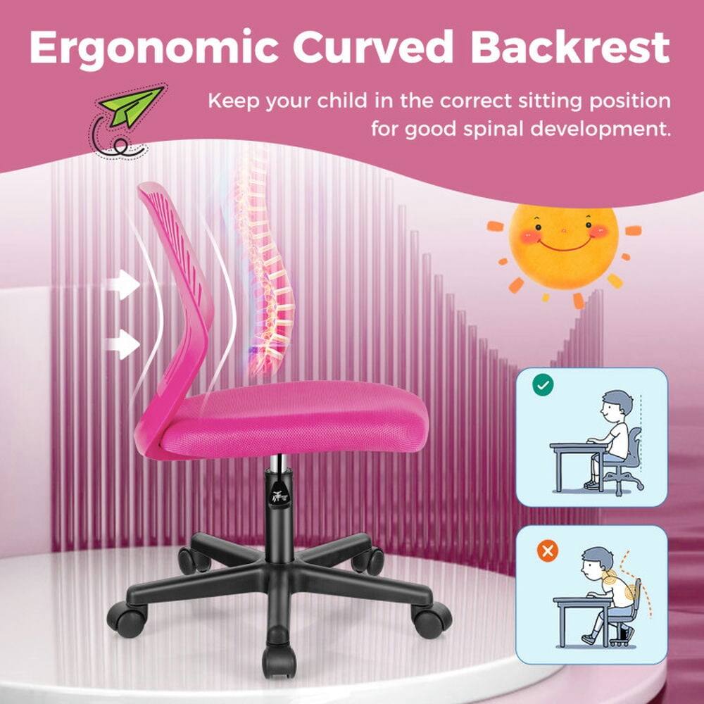 Ergonomic Curved Backrest  
Keep your child in the correct sitting position for good spinal development.
