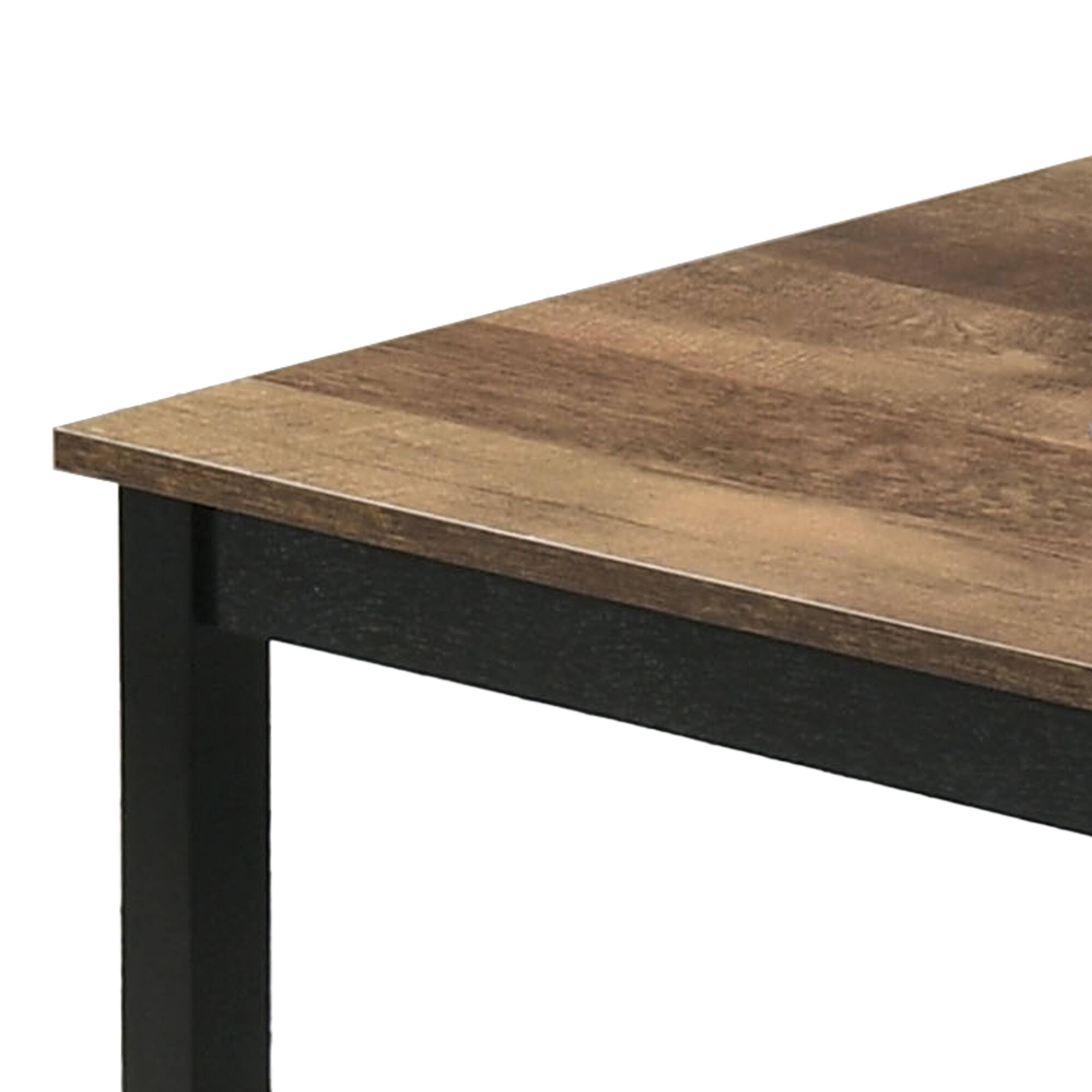 Alt View 2. Vaczon - Coffee Table Set of 3, Industrial Coffee Table with 2 Square End Side Tables for Apartment Home Office - Brown.