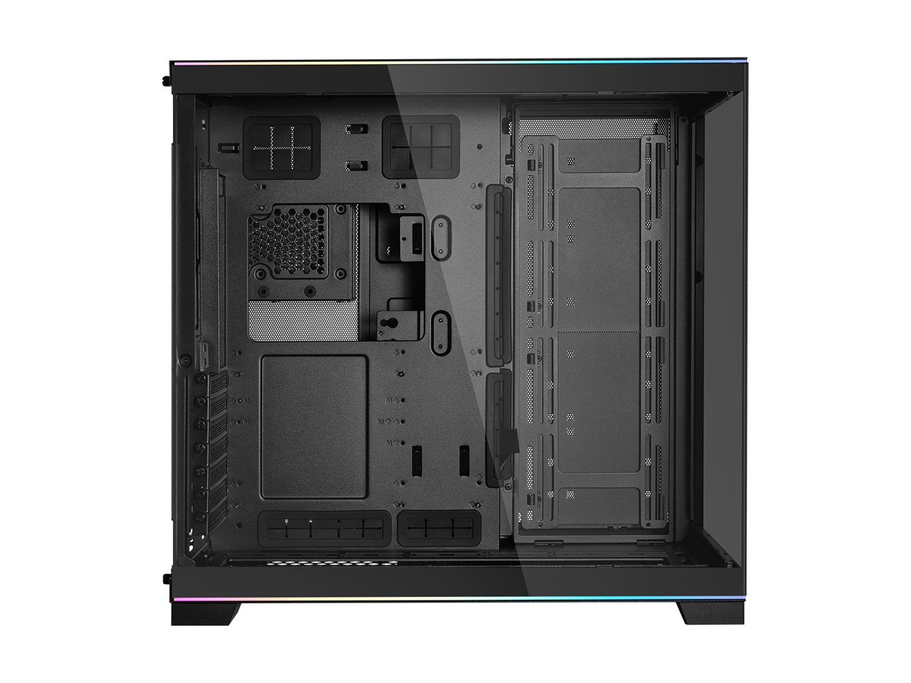 Alt View 5. Lian Li - LIAN LI O11 Dynamic EVO RGB  Black Aluminum / Steel / Tempered Glass ATX Mid Tower Computer Case----O11DERGBX - Black.