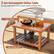 2-tier Rectangular Coffee Table: Provide ample space for your drinks, snacks, and other items. Large Tabletop and Extra Storage Shelf.