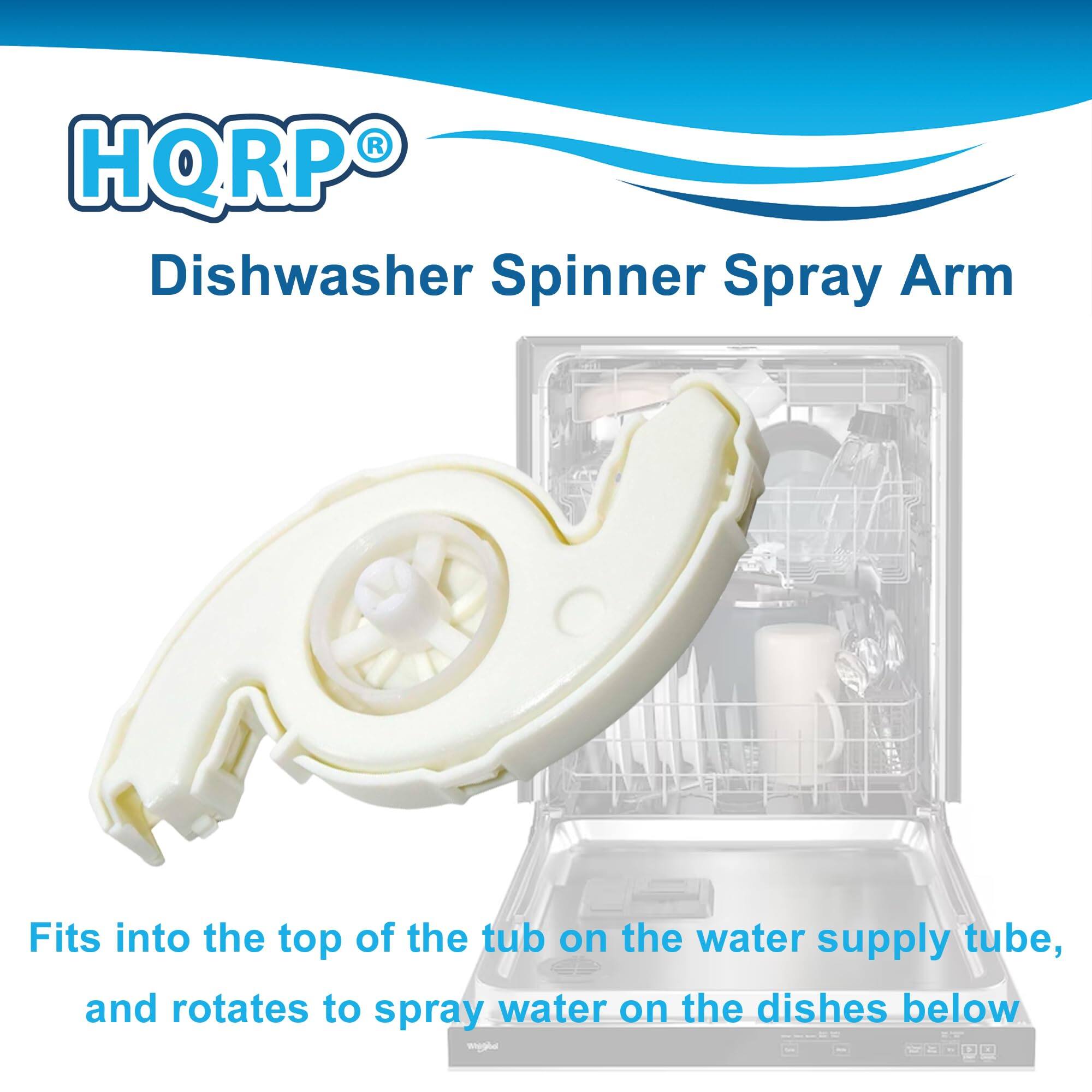 HQRP® Dishwasher Spinner Spray Arm

Fits into the top of the tub on the water supply tube, and rotates to spray water on the dishes below.