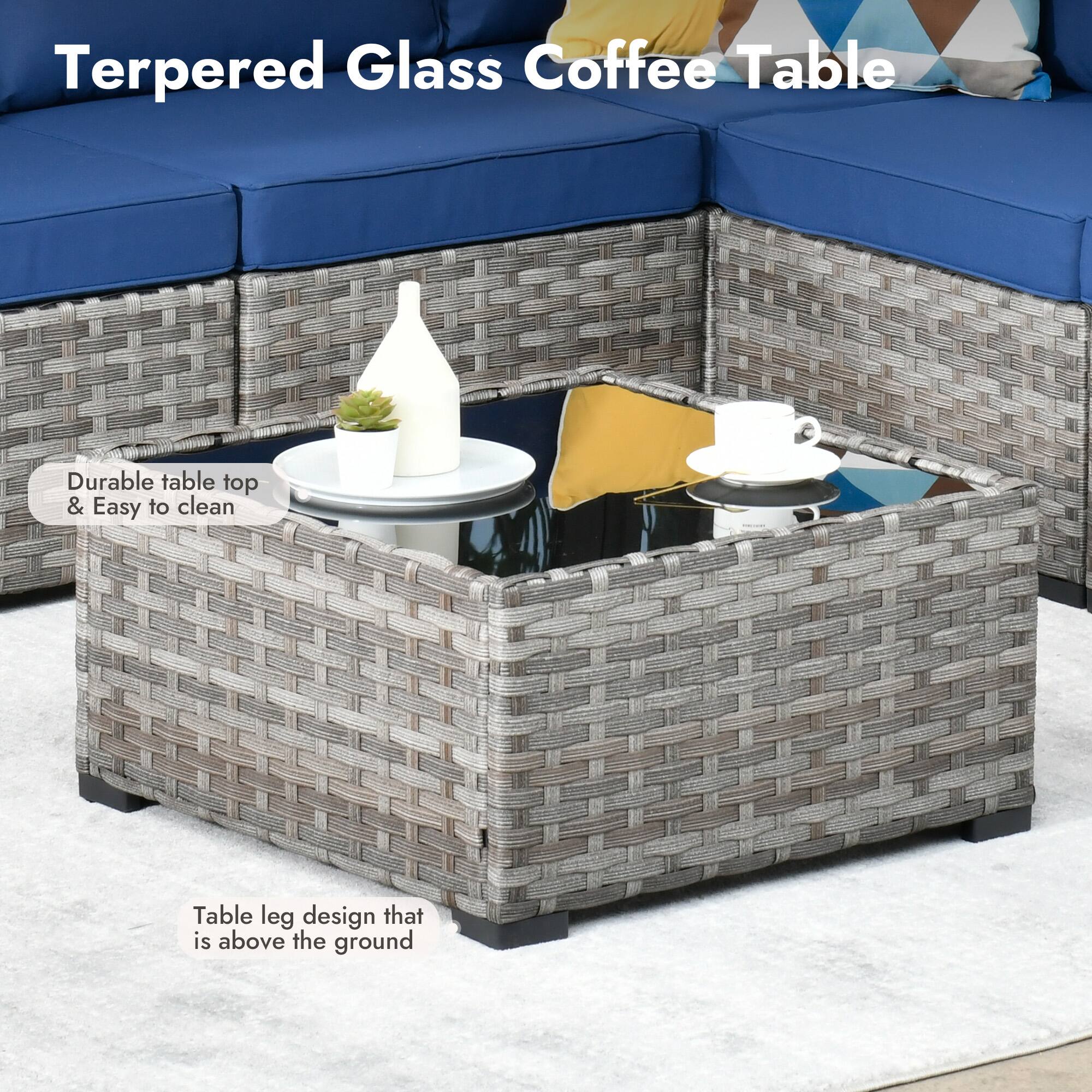 Terpered Glass Coffee Table

Durable table top & Easy to clean

Table leg design that is above the ground