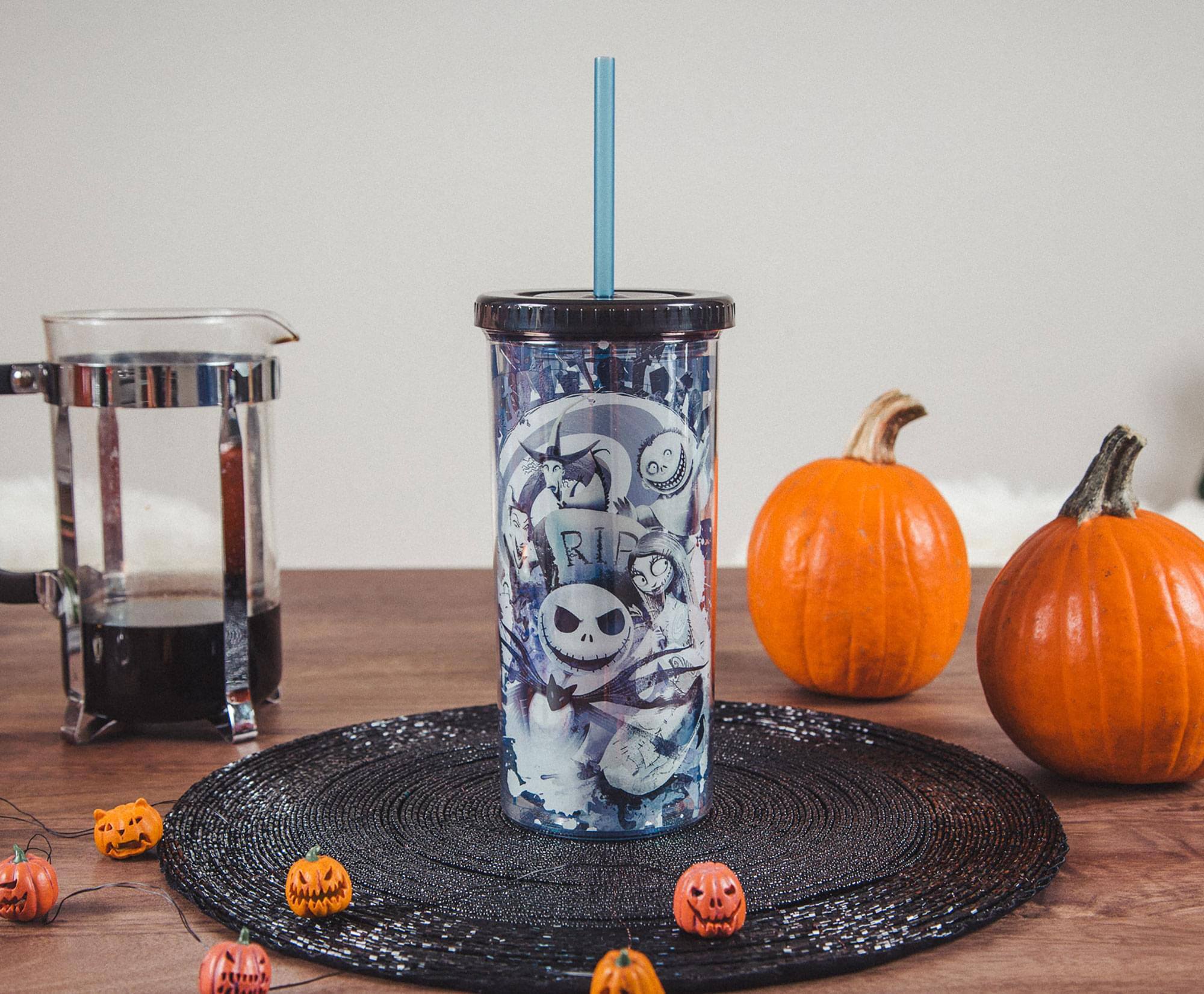 Alt View 4. Disney - Disney The Nightmare Before Christmas Carnival Cup w/ Lid and Straw | 20 Ounces - Blue.