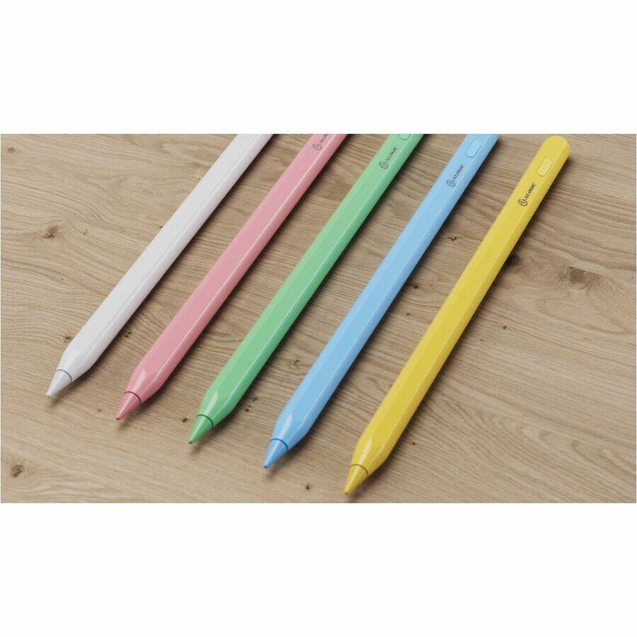 Alt View 1. Alogic - Alogic iPad Stylus Pen with Wireless Charging Yellow - Yellow stylus with an ergonomic design, delivering accuracy and - Yellow.