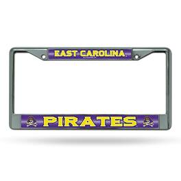 Rico Industries - East Carolina Pirates Standard Size Chrome License Plate Frame - It Sparkles - Multi