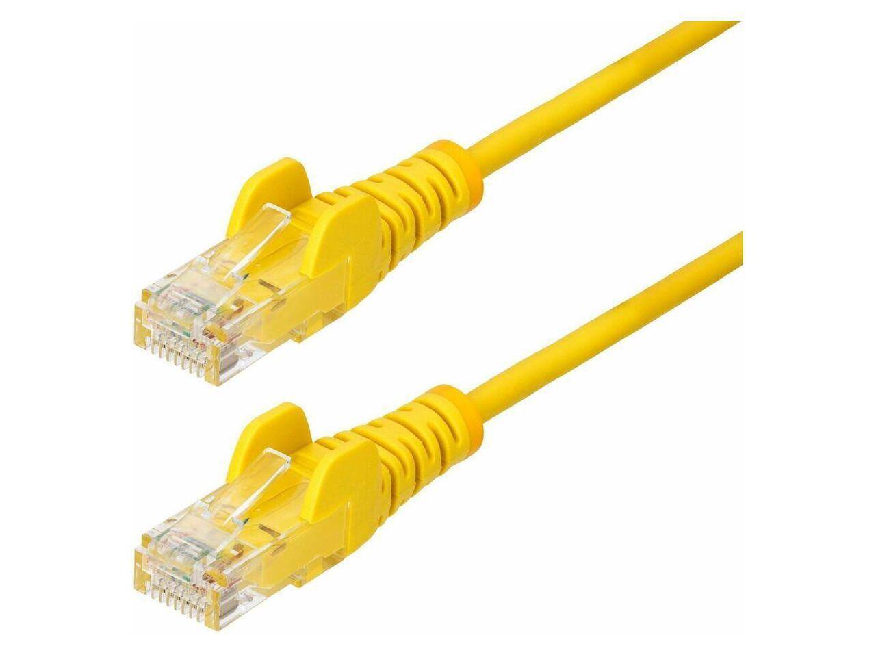 Alt View 1. StarTech.com - StarTech 50ft Yellow Slim CAT6 Ethernet Cable, 100W PoE, UTP, LSZH, 28AWG, Slim RJ45 Patch Cord.