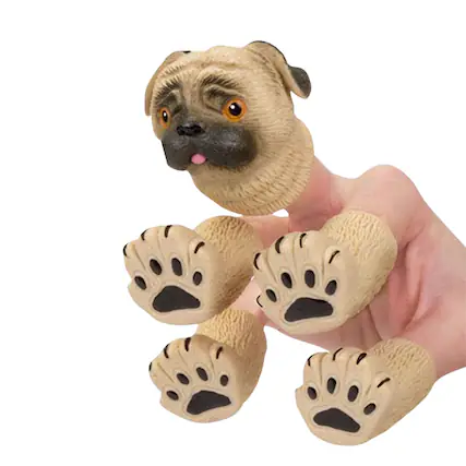 Front. Accoutrements - Handipug Finger Puppet (5-Pieces) - Multi-Color.