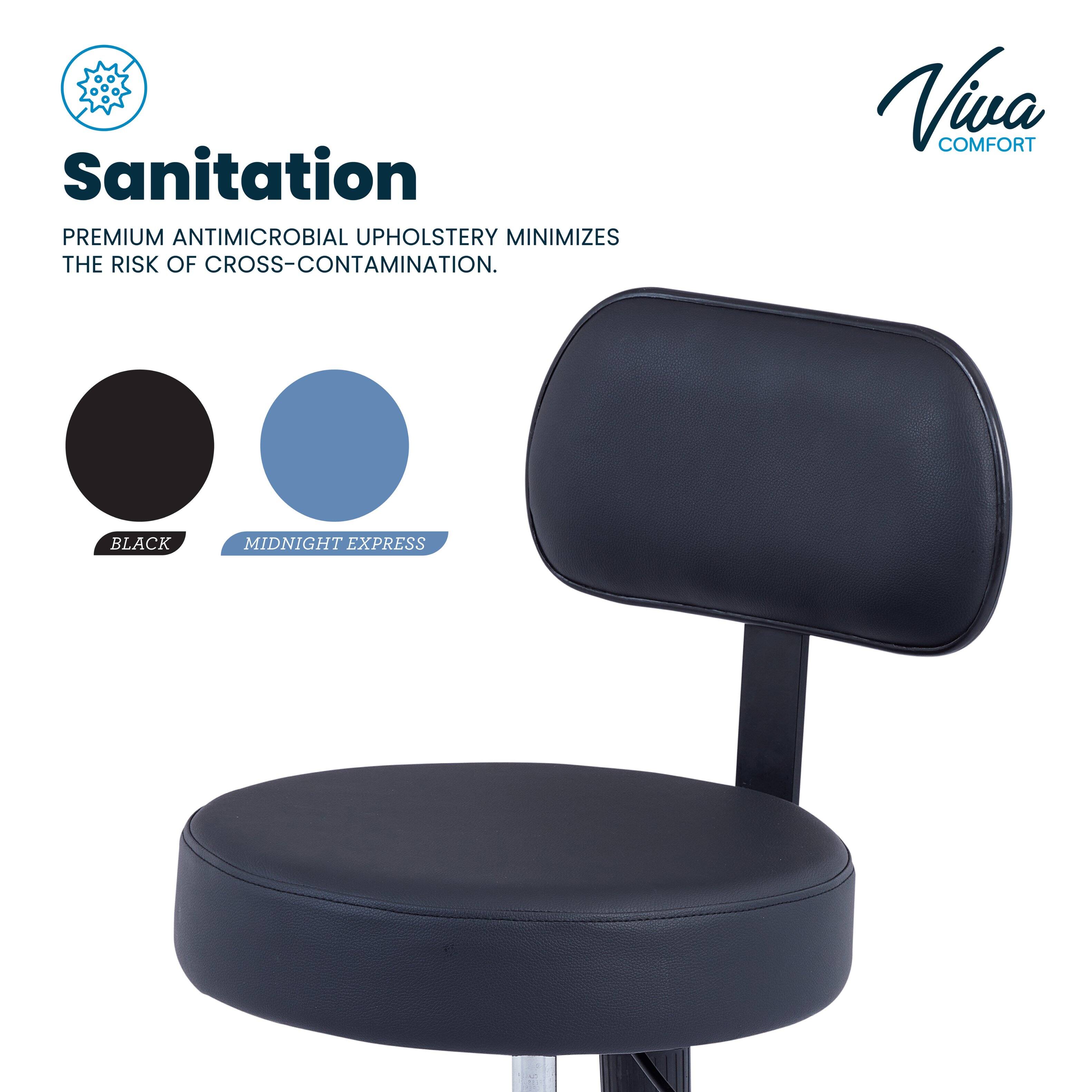 Sanitation
PREMIUM ANTIMICROBIAL UPHOLSTERY MINIMIZES THE RISK OF CROSS-CONTAMINATION.
Viva COMFORT
BLACK
MIDNIGHT EXPRESS