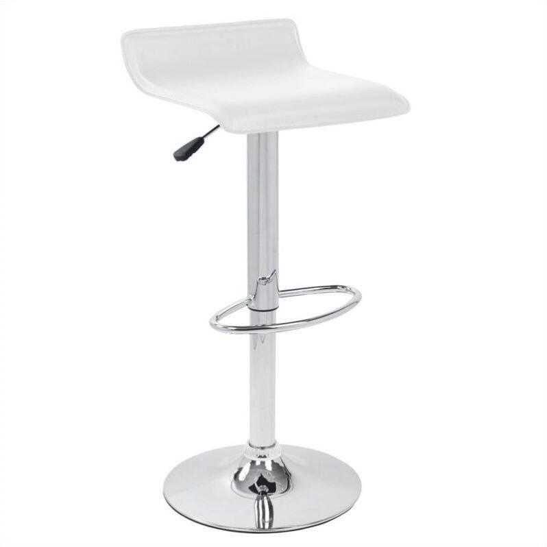 Front. LumiSource - Ale Bar Stool - White.
