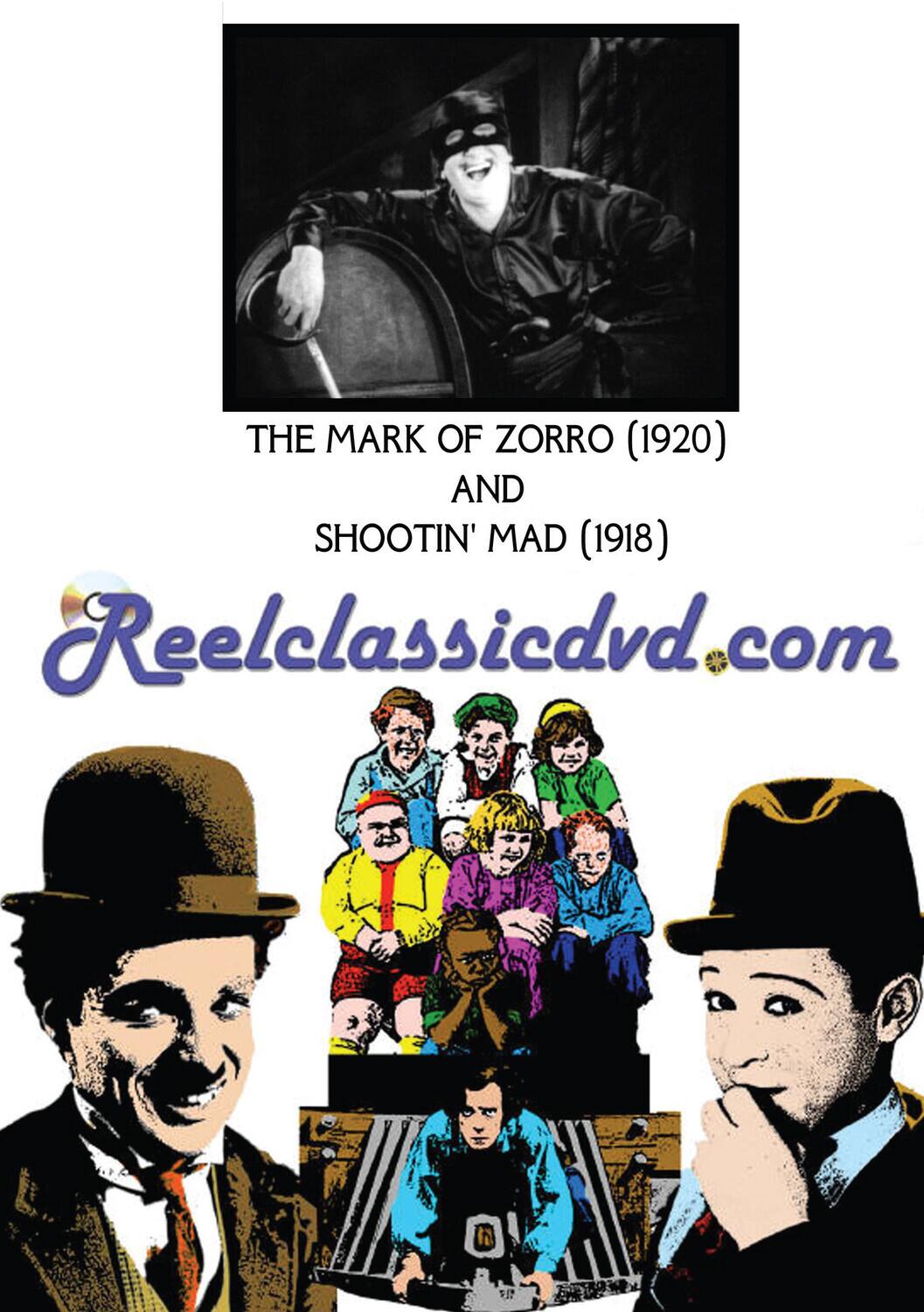 Front. The Mark of Zorro / Shootin' Mad   - DVD.
