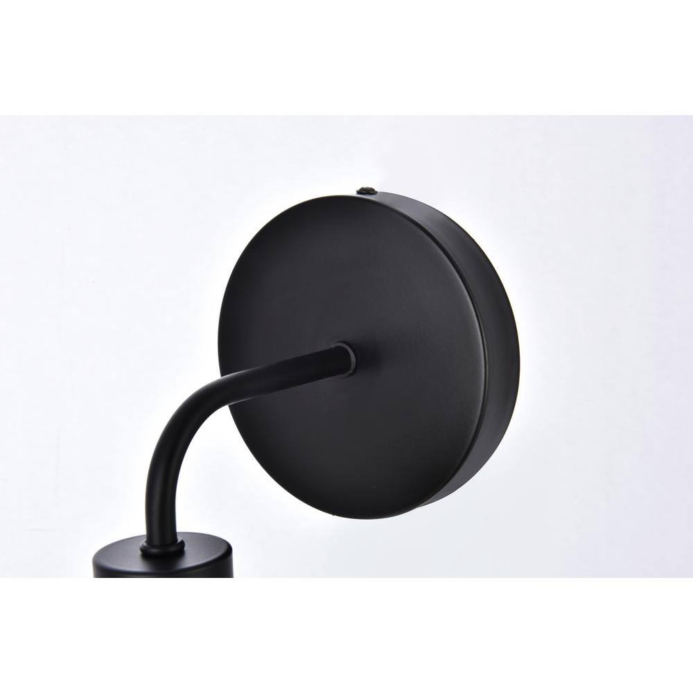 Left. Living District - Hanson 1 light bath sconce in black with frosted shade - Black And Frosted Shade.