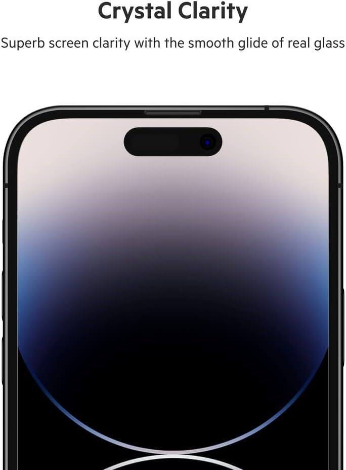 Crystal Clarity  
Superb screen clarity with the smooth glide of real glass