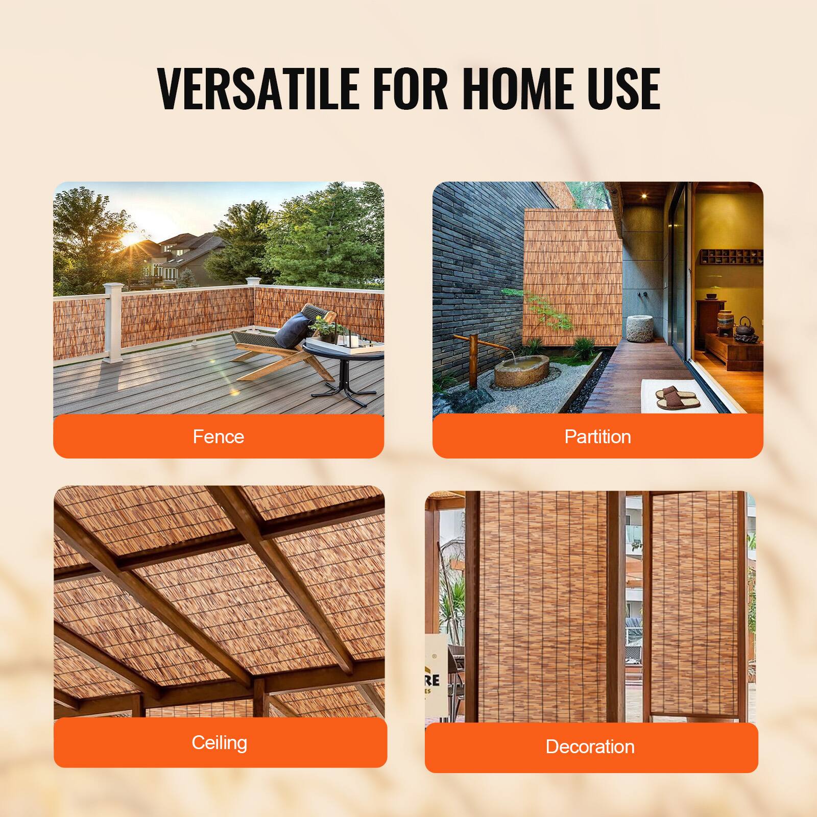 VERSATILE FOR HOME USE

Fence

Partition

Ceiling

Decoration