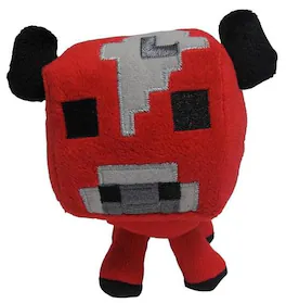 PowerHouse Toys - Minecraft 7" Animal Plush Baby Mooshroom Cow - Red