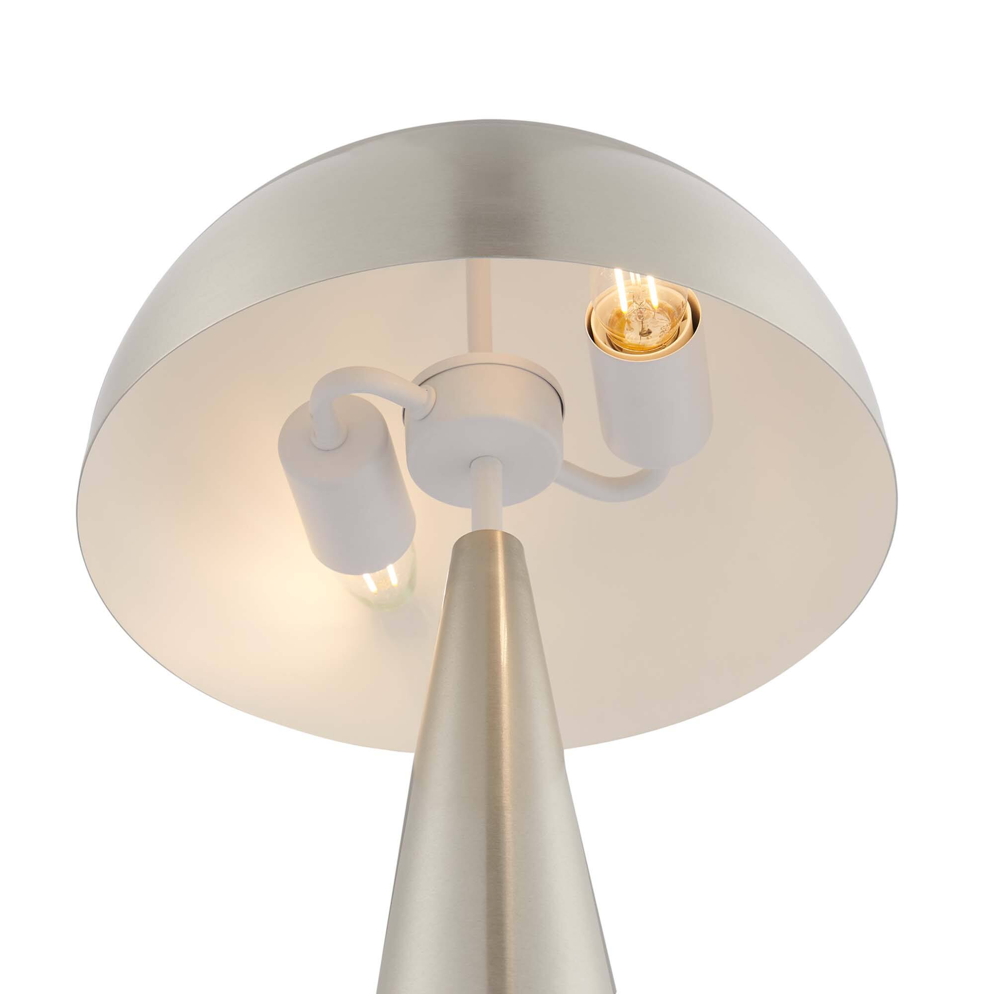 Alt View 4. Modway - Selena Metal Table Lamp by Modway - Satin Nickel.