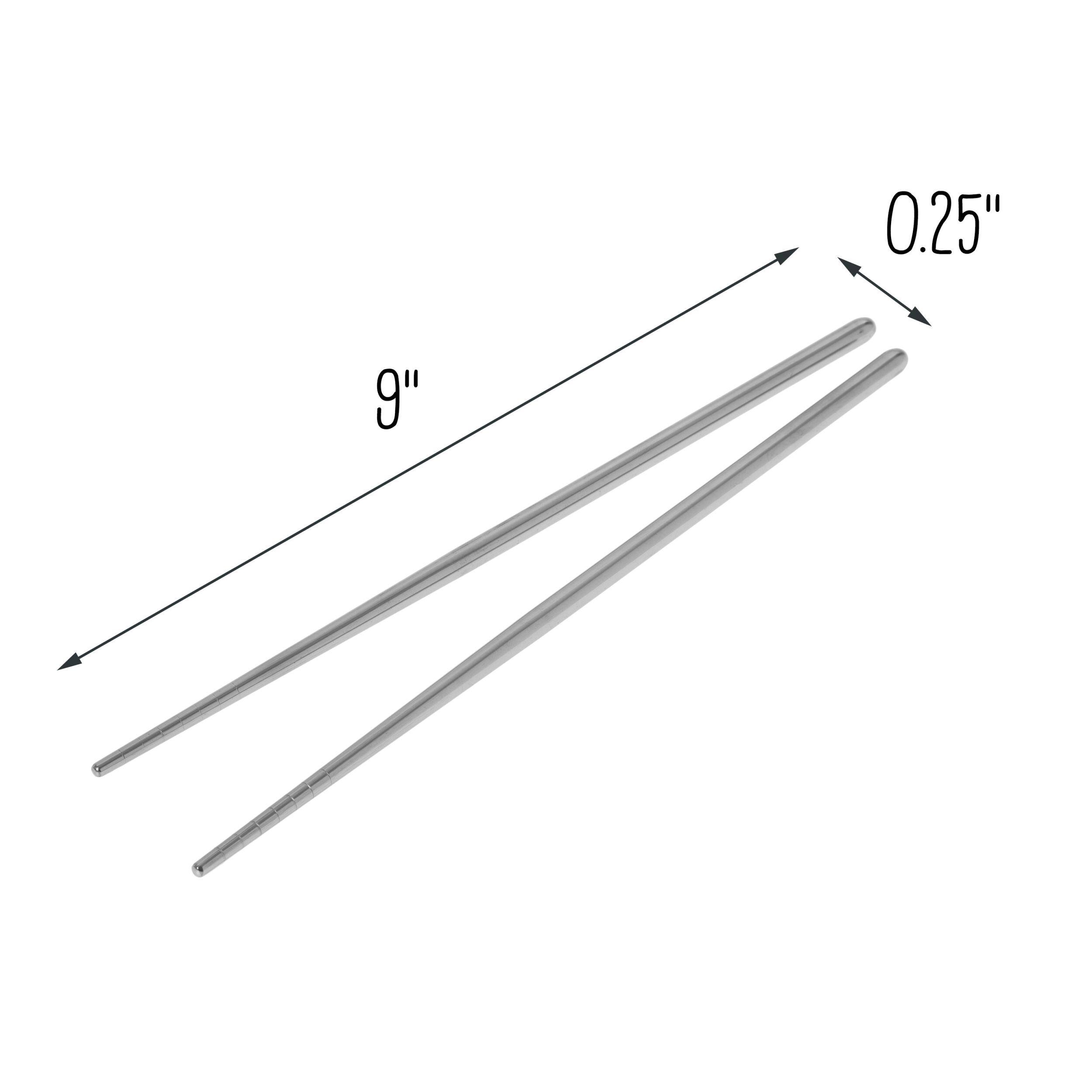 Alt View 1. Escali - Joyce Chen Reusable Stainless Steel Metal Chopsticks Set, 5 Pair Set - Silver.