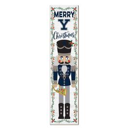 Jardine - Yale Bulldogs 11" x 46" Nutcracker Holiday Leaner Sign - White