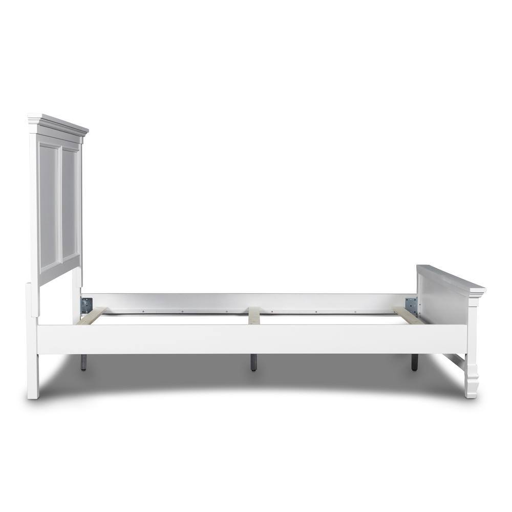 Front. New Classic Furniture - Furniture Tamarack Solid Wood Full Size Bed in White - White.