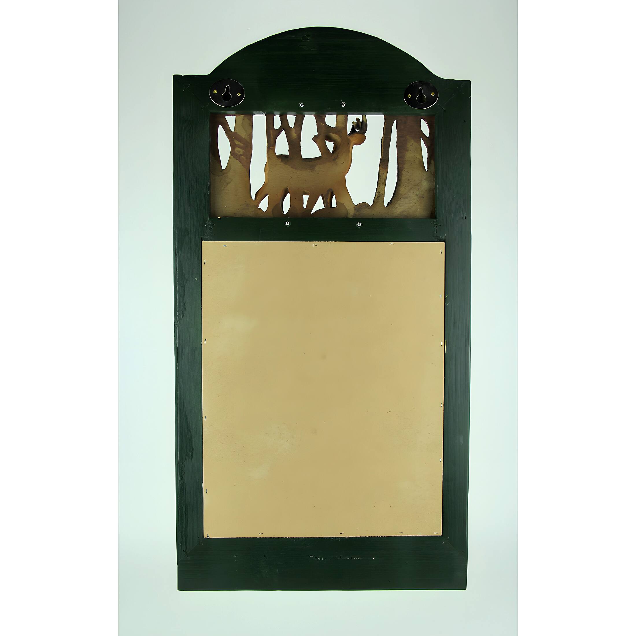 Alt View 2. Rivers Edge - Rustic Wood Frame Country Deer Hanging Chalkboard with Hooks - Dark Green.