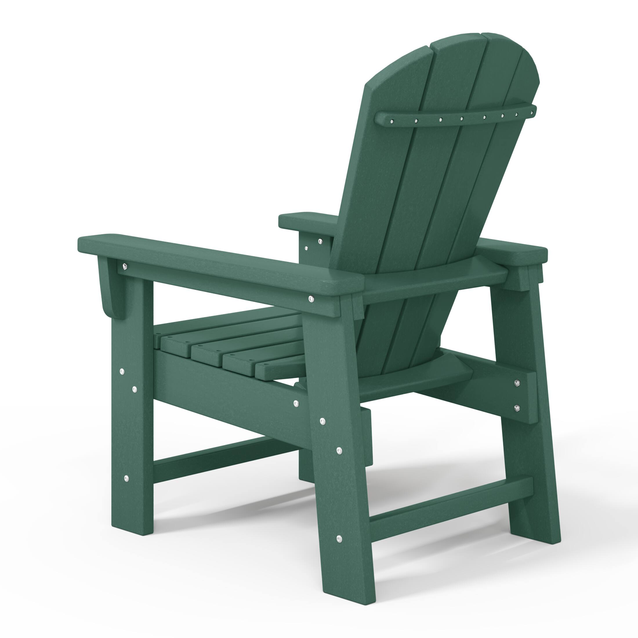 Alt View 2. WestinTrends - WestinTrends Malibu Kids Outdoor Adirondack Plastic Patio Chair (Set of 2) - Dark Green.