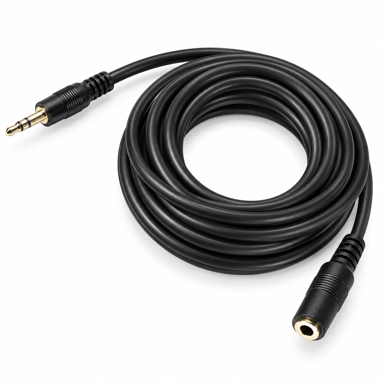Front. Sanoxy - 3.5mm Audio Extension Cable Stereo Headphone Cord Male to Female Car AUX MP3 (5FT) - Black.
