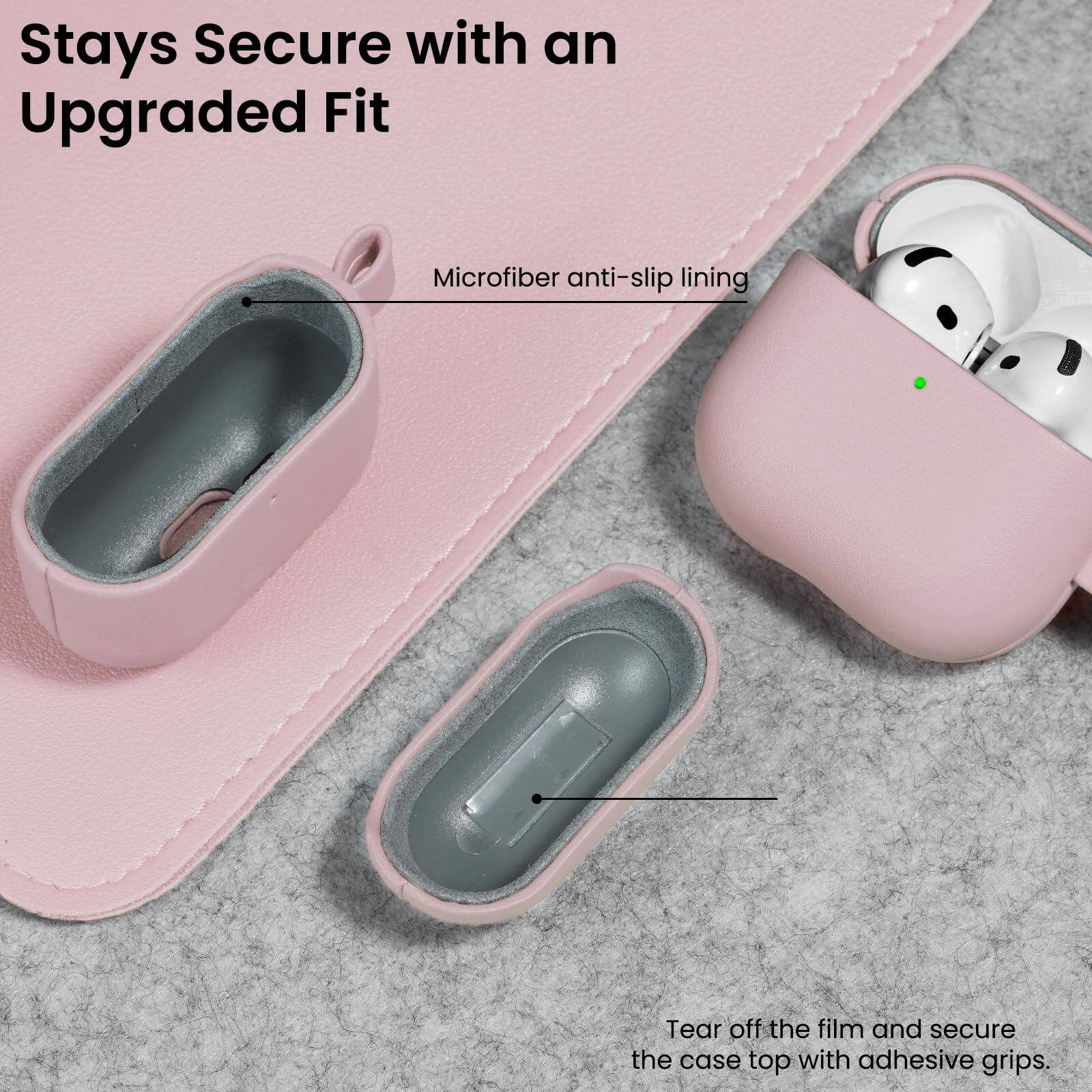 Stays Secure with an Upgraded Fit

Microfiber anti-slip lining

Tear off the film and secure the case top with adhesive grips.
