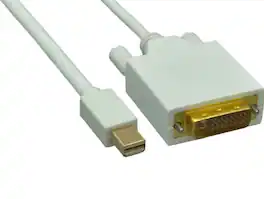 Cable Leader - Mini DisplayPort to DVI-D Cable, 1080p Full HD Male to Male for MacBook, iMac, Surface to DVI Monitor - White