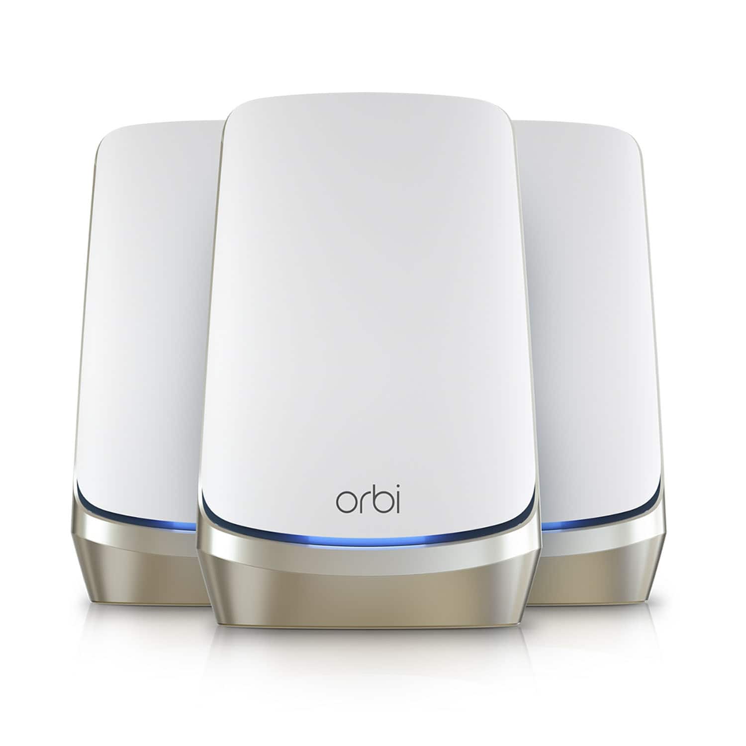 NETGEAR - Orbi 960 Series AXE11000 Quad-Band Mesh Wi-Fi 6E System (3-pack) - White - Front_Zoom
