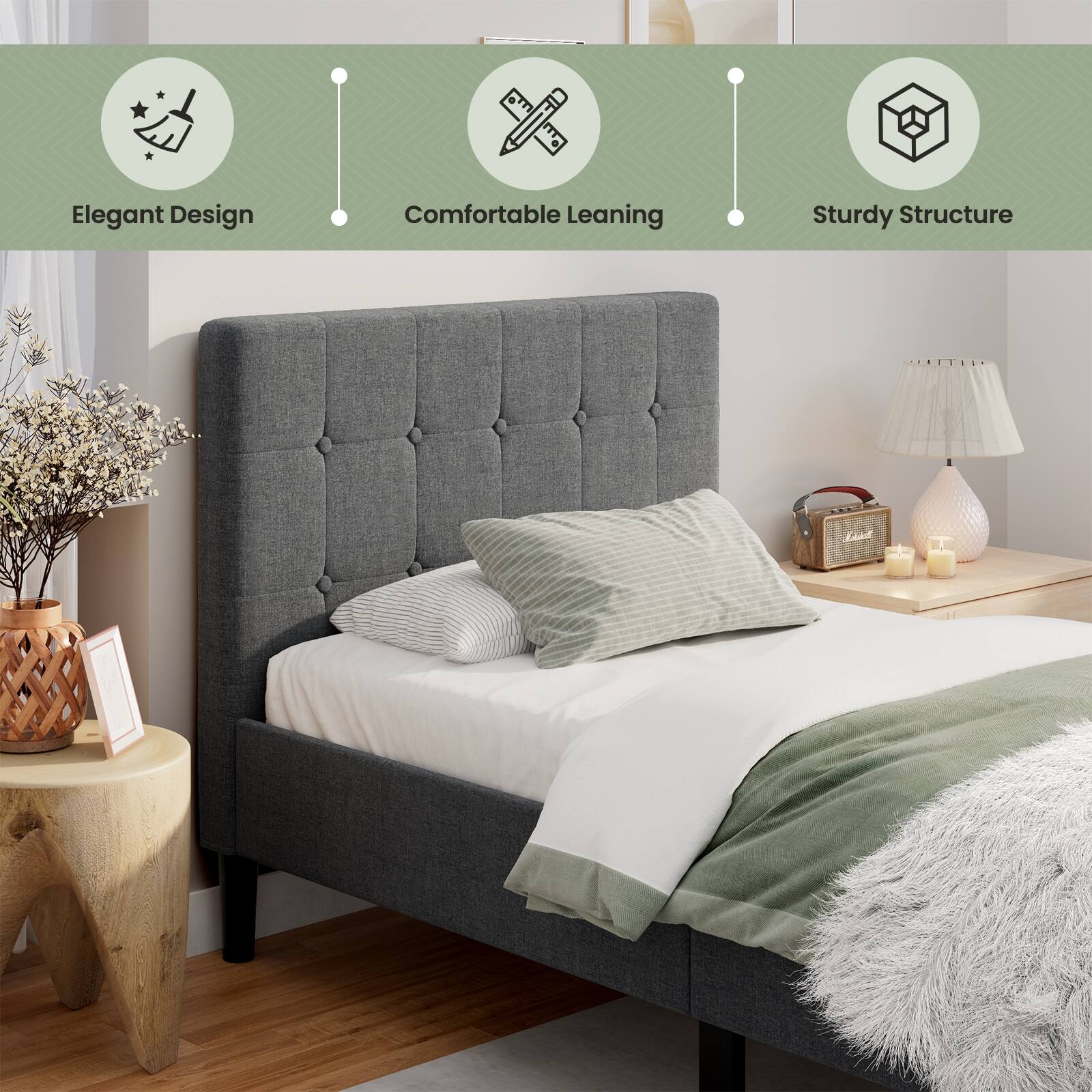 Elegant Design, Comfortable Leaning, Sturdy Structure