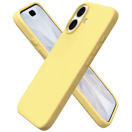 Front. Ornarto - ORNARTO Designed for iPhone 17 Case 6.3", Liquid Silicone Soft Gel Rubber Shockproof Protective Case-Buttercream Yellow - Buttercream Yellow.