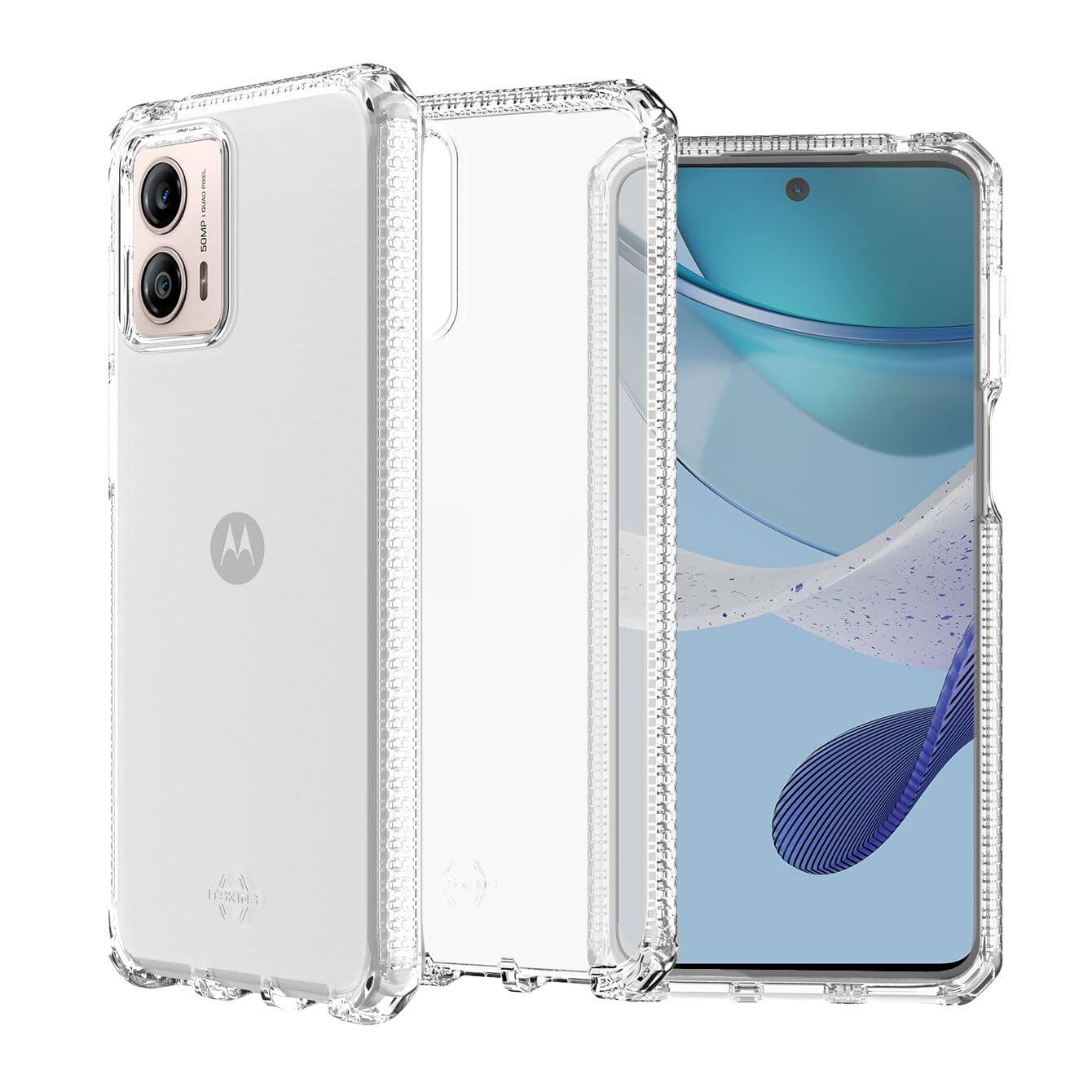 Front. Itskins - ITSkins Spectrum-R Clear for Moto g 5G-2023 - Clear.