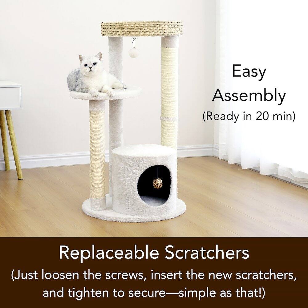 Easy Assembly (Ready in 20 min)

Replaceable Scratchers (Just loosen the screws, insert the new scratchers, and tighten to secure—simple as that!)