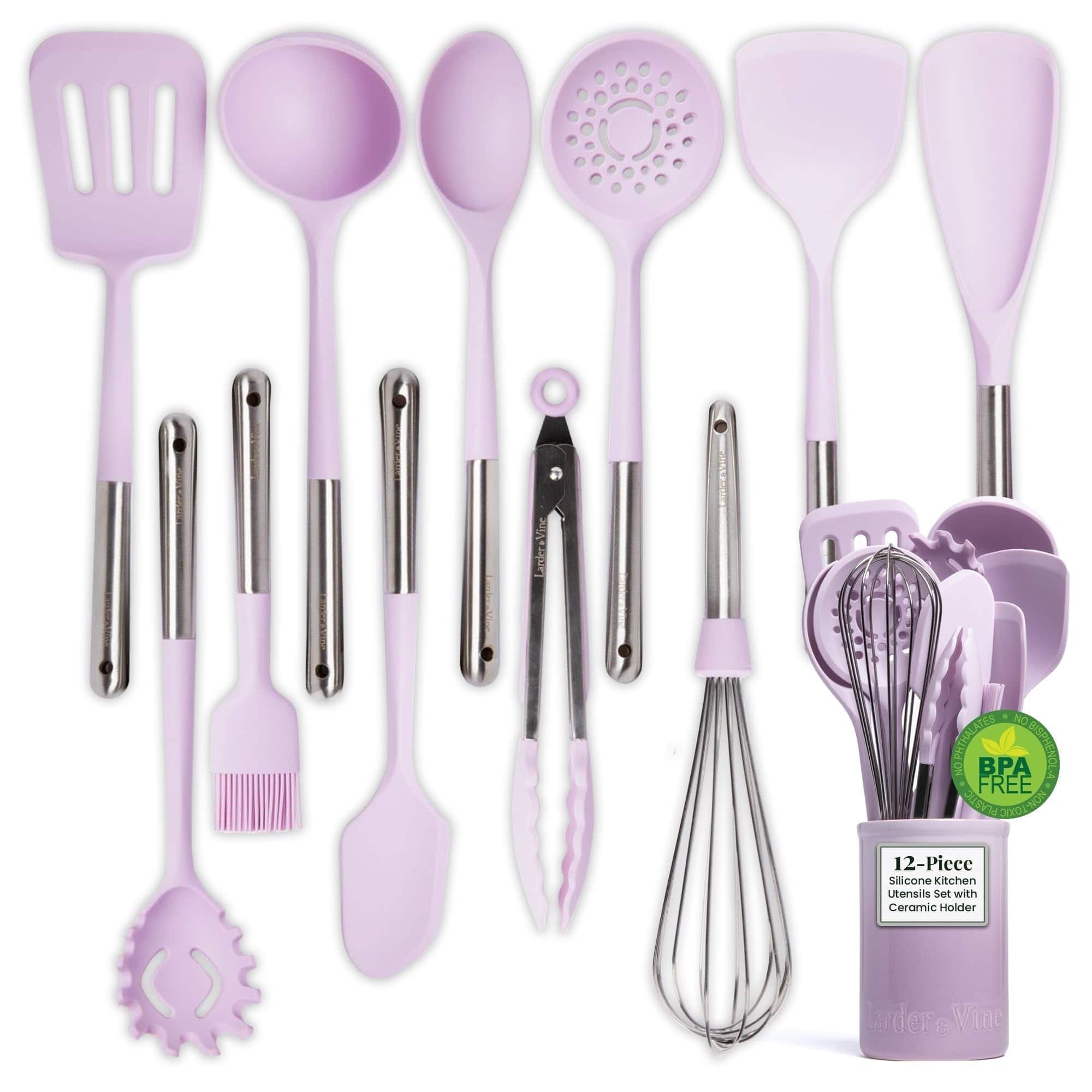 Larder & Vine - 12 Piece Kitchen Cooking Utensil Set - Lavender price history on PriceWatchPro