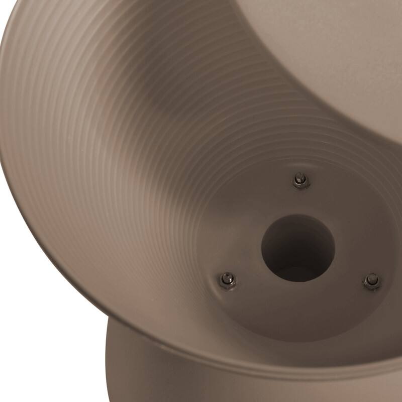 Alt View 6. LeisureMod - Boyd Modern Round Hourglass Accent Side Table, Drum Storage Table with Ribbed Base for Indoor/Outdoor - Taupe.