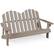Front. Costway - 2 Person Adirondack Chair Kid Solid Wood Loveseat Backrest Arm Rest Patio - Gray.