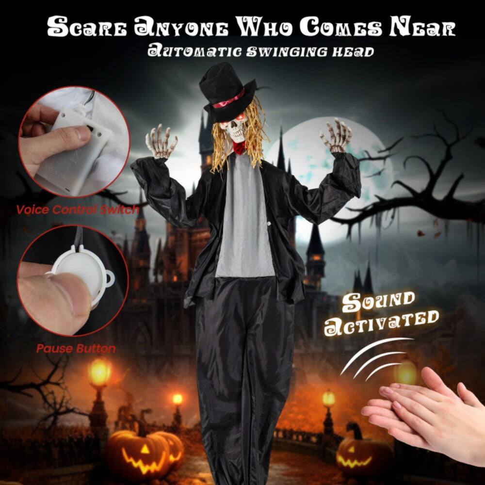 Scare Anyone Who Comes Near  
Automatic Swinging Head  

Voice Control Switch  
Pause Button  

Sound Activated