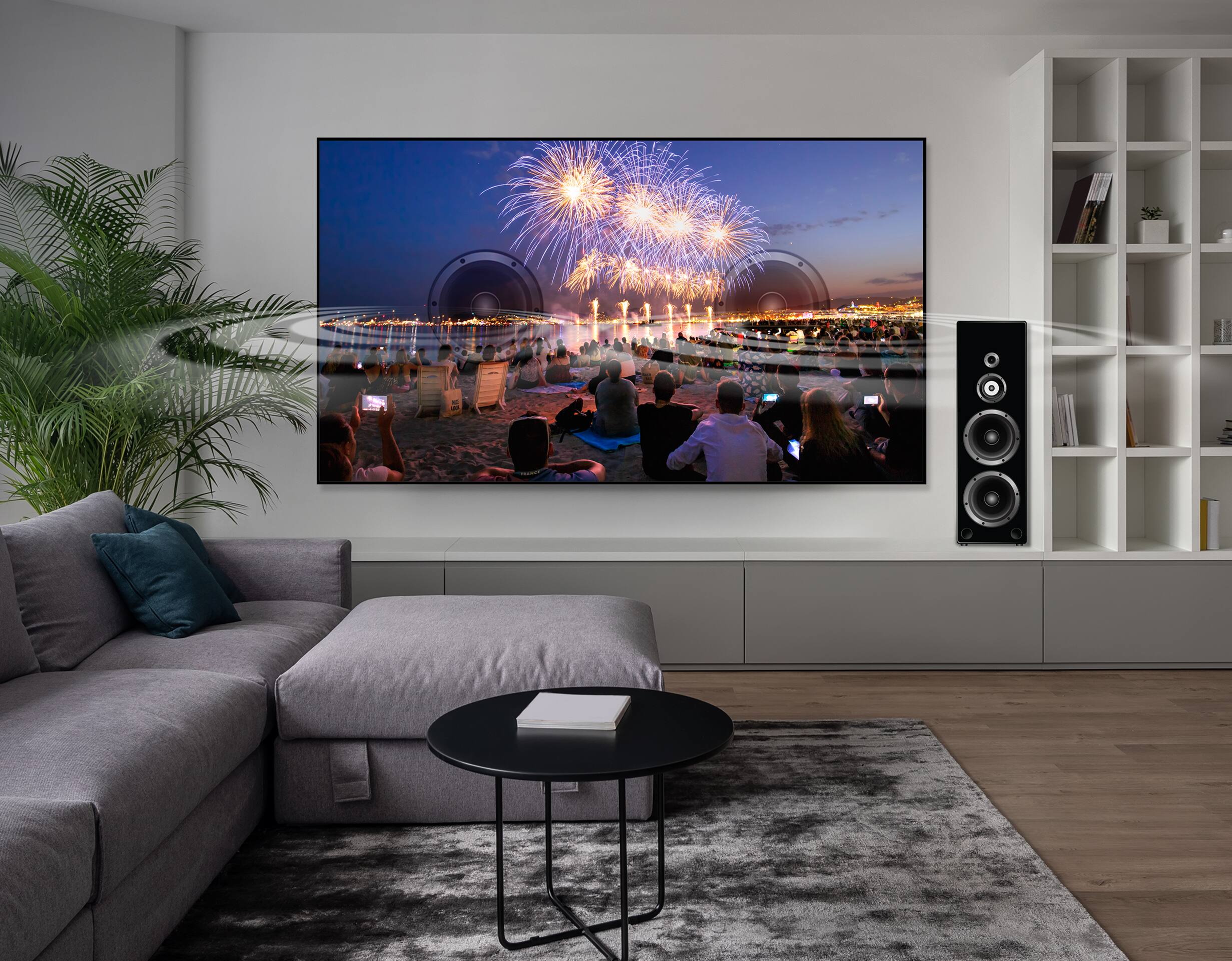 Alt View 12. Elite Screens - Aeon CineWhite® A8K Series 123" Screen.