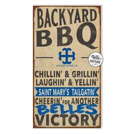 Jardine - Saint Mary's Belles 11'' x 20'' Indoor/Outdoor BBQ Sign - Brown