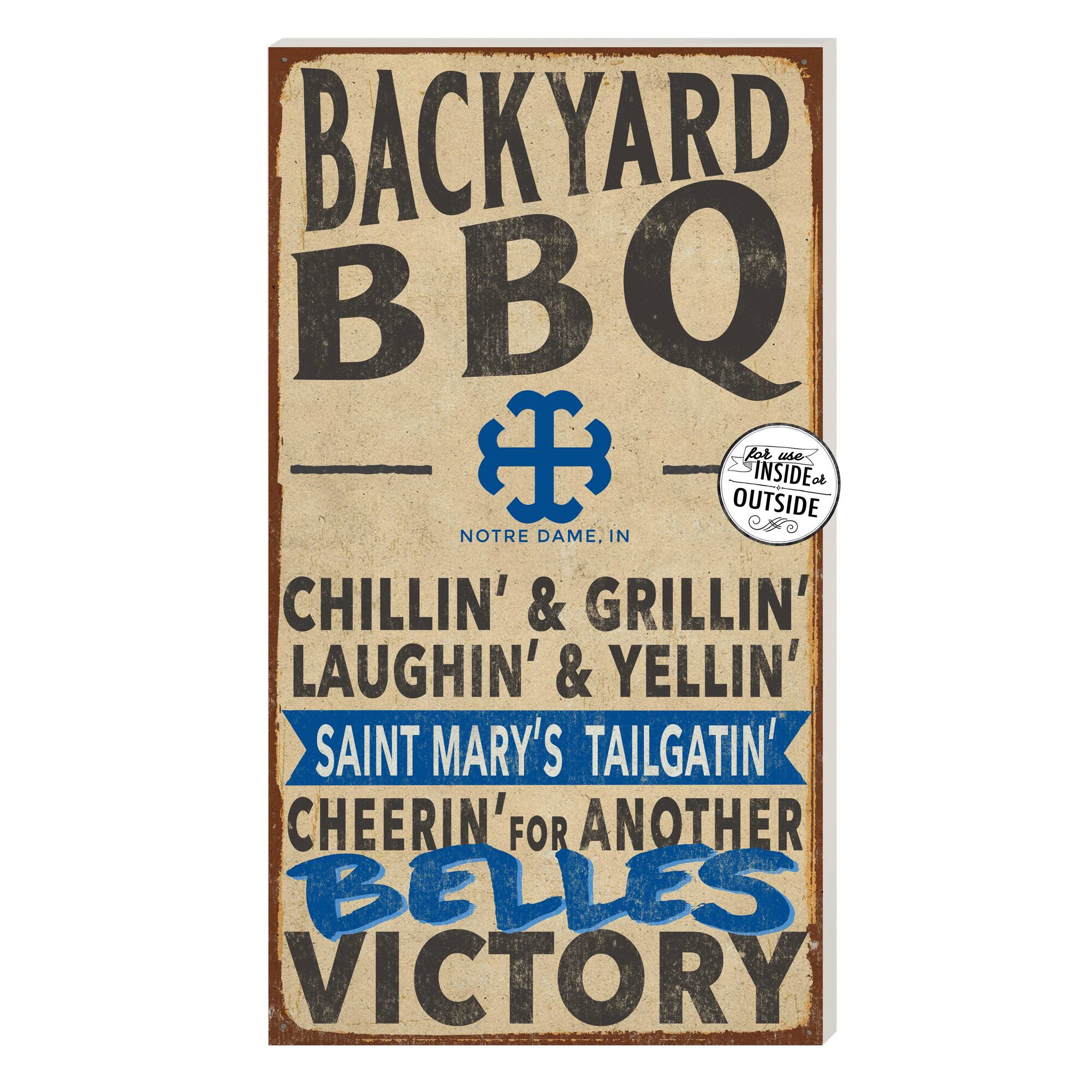 Saint Mary's Belles 11'' x 20'' Indoor/Outdoor BBQ Sign