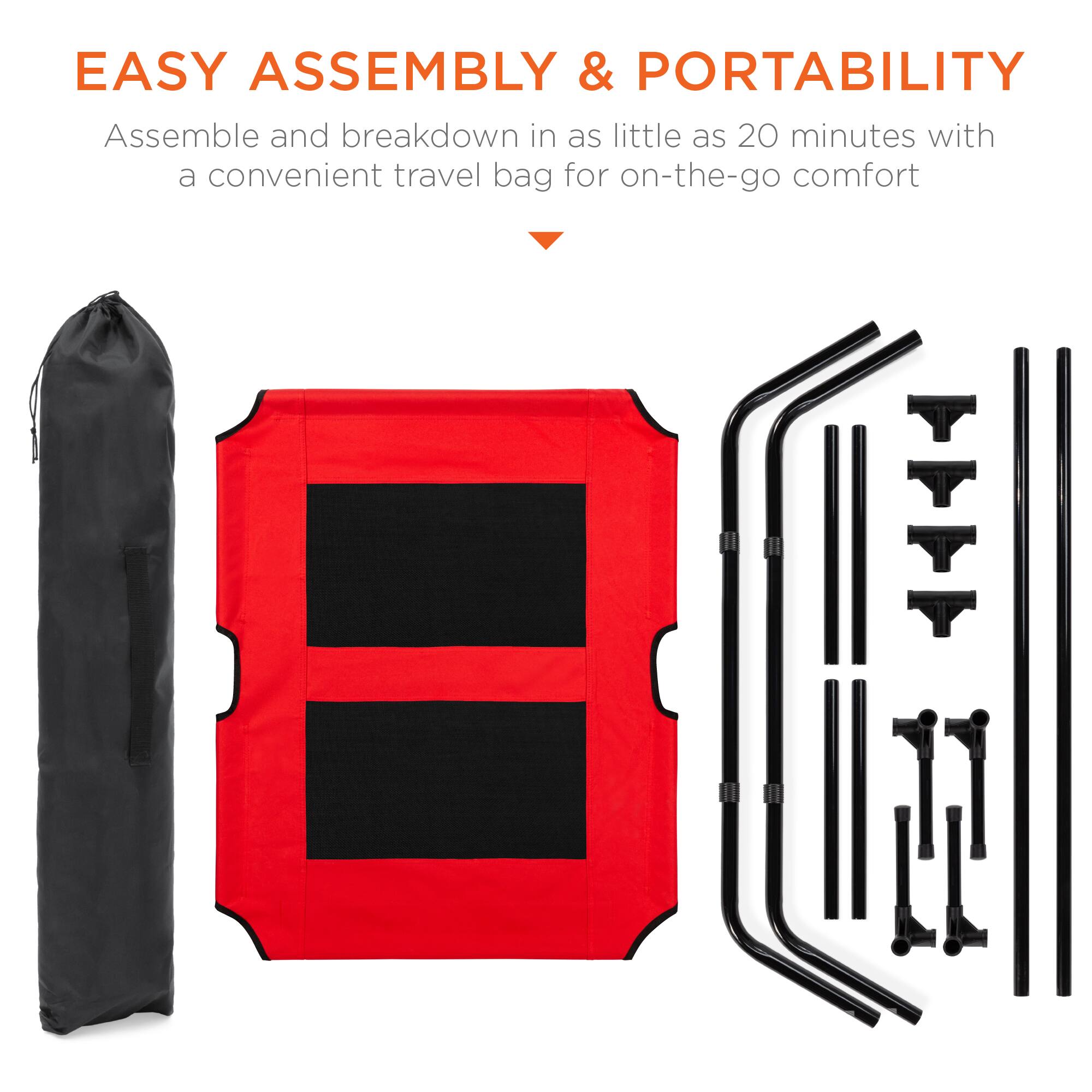 EASY ASSEMBLY & PORTABILITY

Assemble and breakdown in as little as 20 minutes with a convenient travel bag for on-the-go comfort