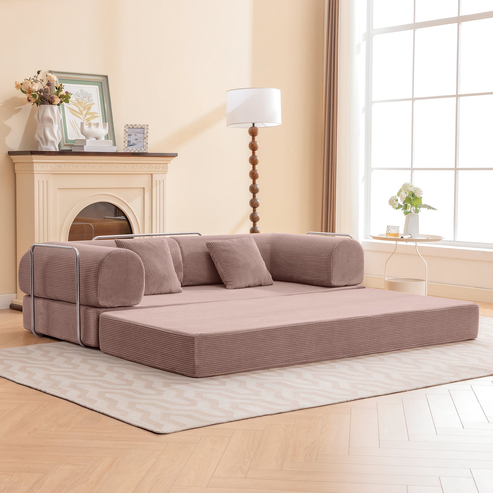 masappi♡/4 Brick Attic 4 in 1 Folding Convertible Floor Sofa Bed, 78 Inch