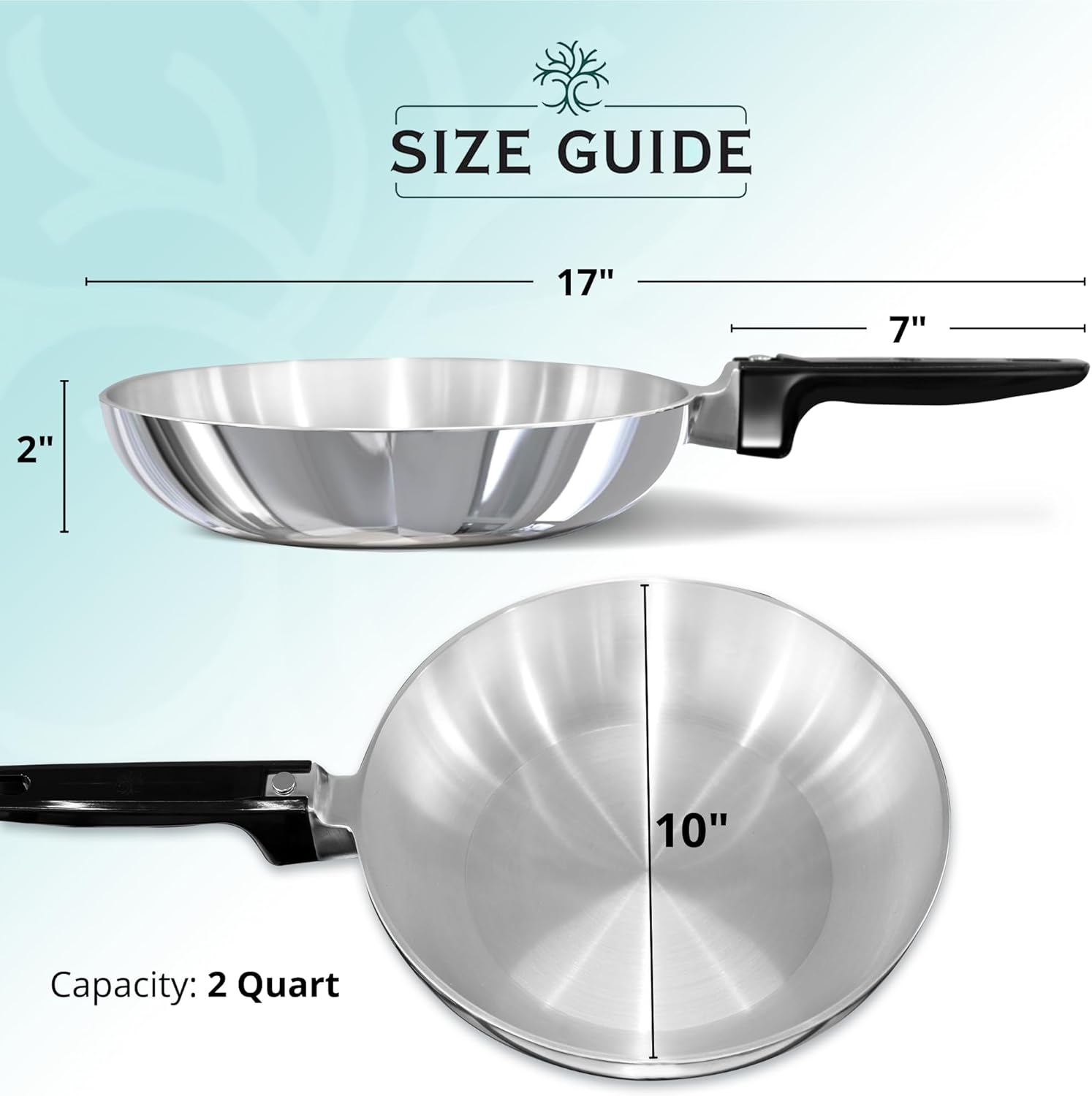 SIZE GUIDE

17" 7" 2" 10"

Capacity: 2 Quart