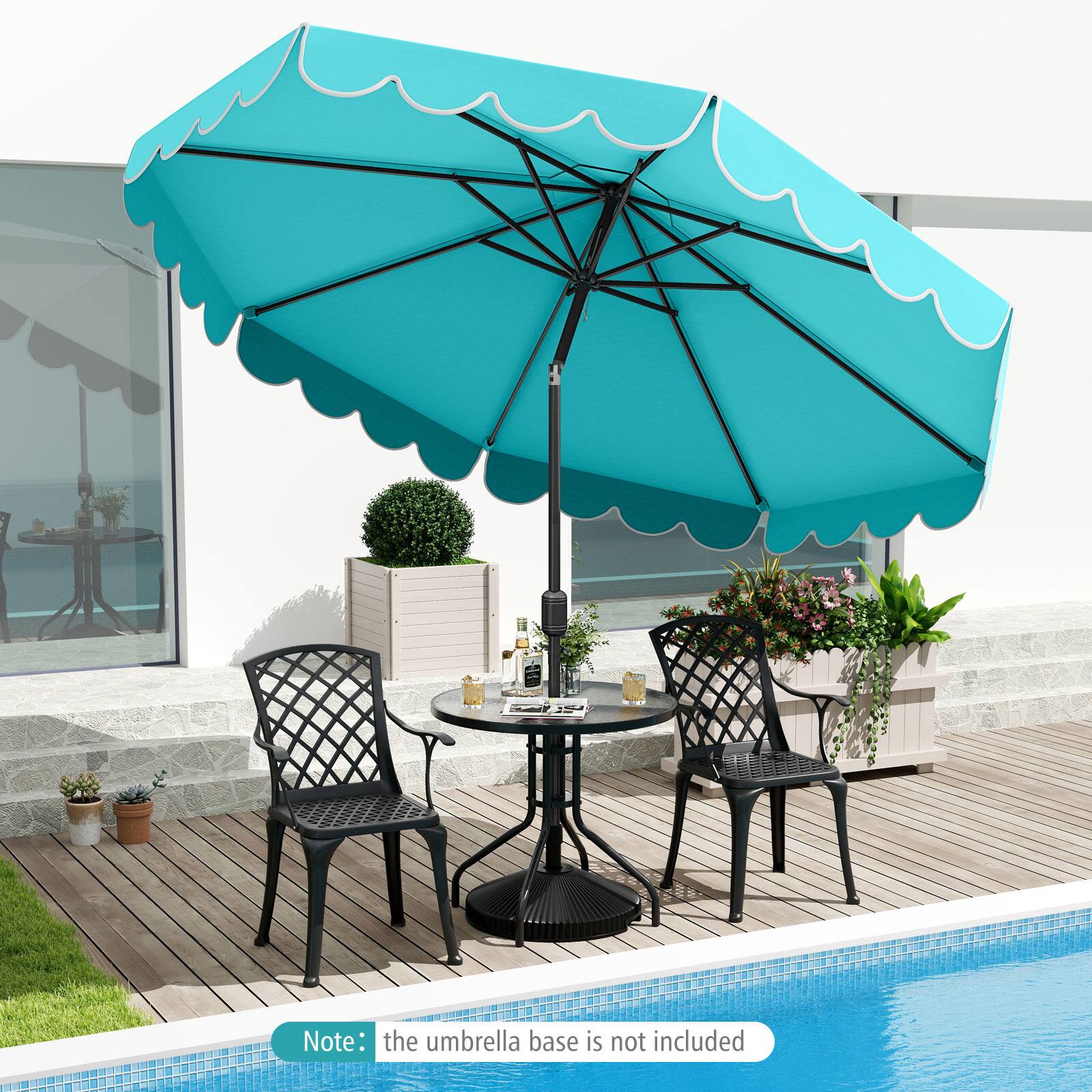 Note: The umbrella base is not included.