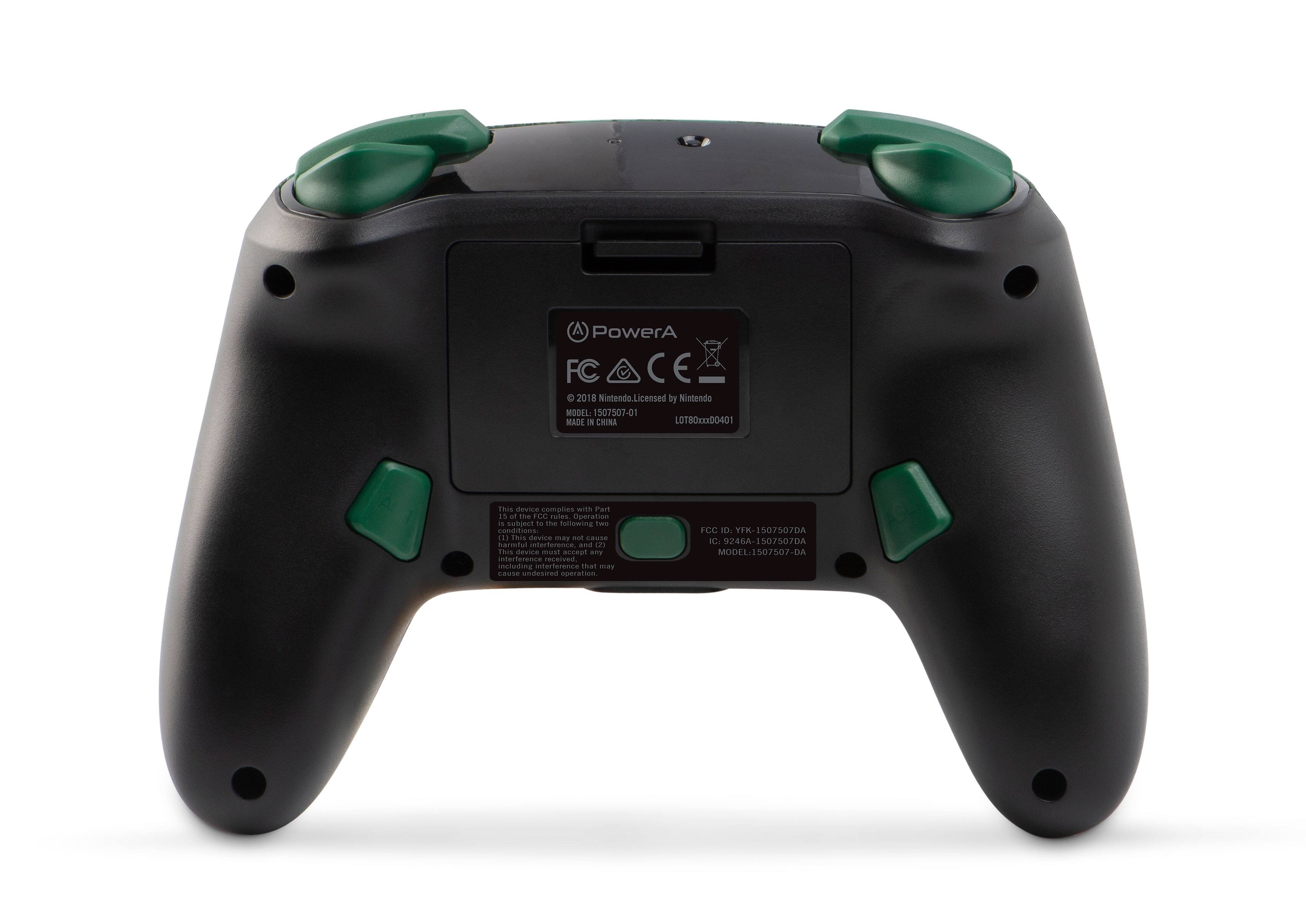 Back. PowerA - Enhanced Wireless Controller for Nintendo Switch - Link Silhouette.
