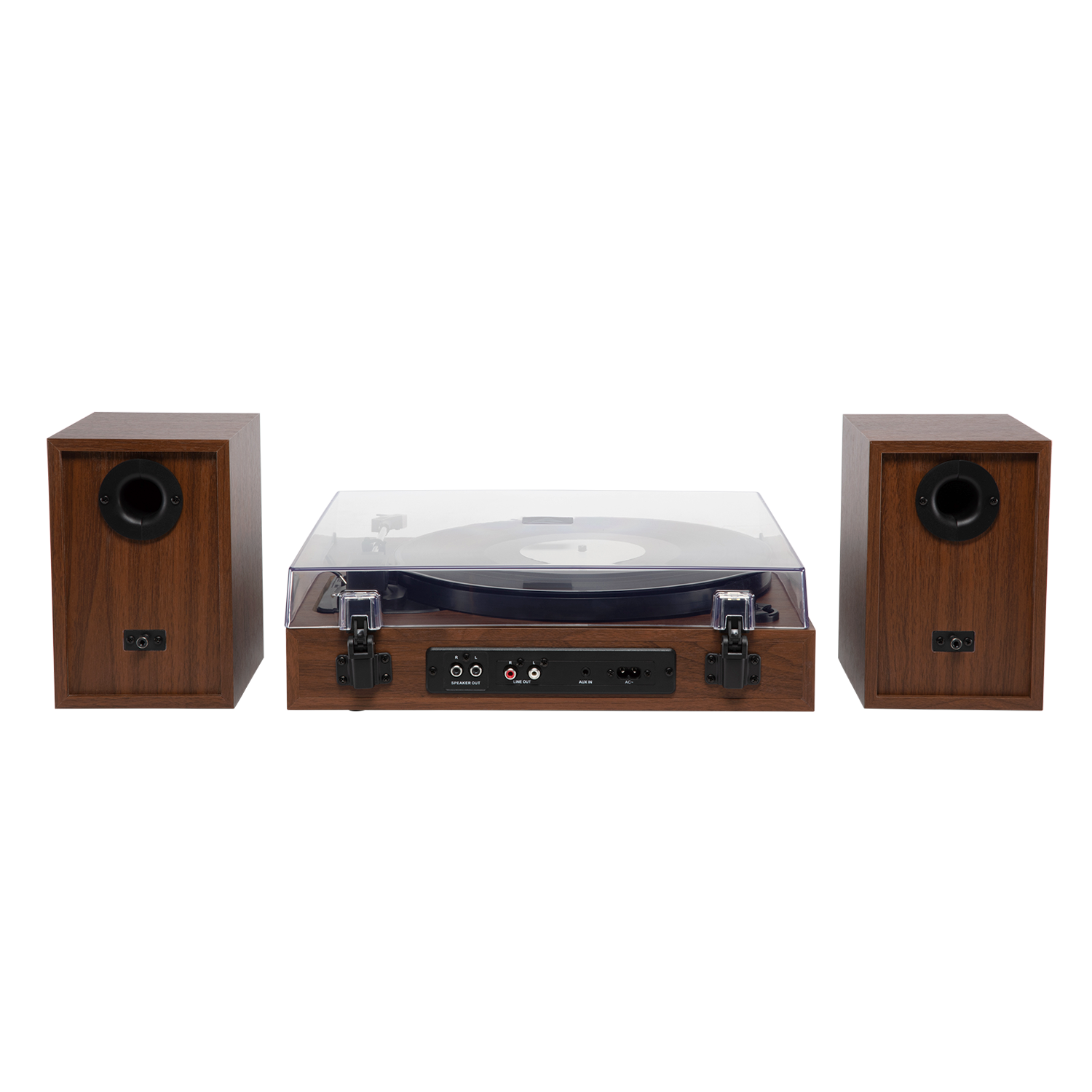 Alt View 4. Victrola - Victrola Harmony Bluetooth Turntable System with Speakers - Walnut.