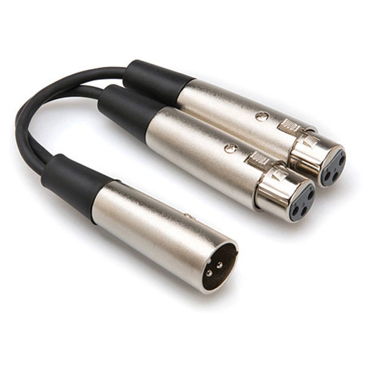 Front. Hosa Technology - Hosa Technology 6" 3 Pin XLR Male to 2 XLR Female Y-Cable.