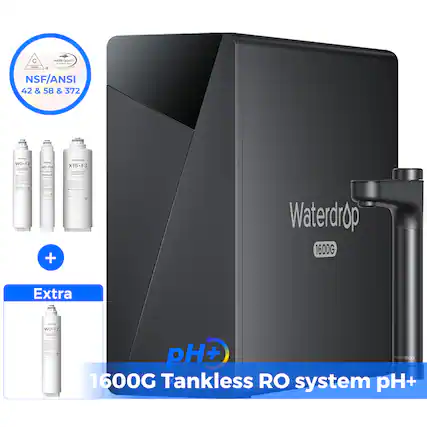 Waterdrop 1600G Extra! WD-2 pH+ Tankless RO system pH+
NSF/ANSI 42 & 58 & 372
WD-F2 | X16-F3